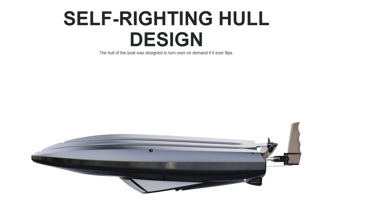 UDI Skater RC B&aring;t - Black 2.4GHz