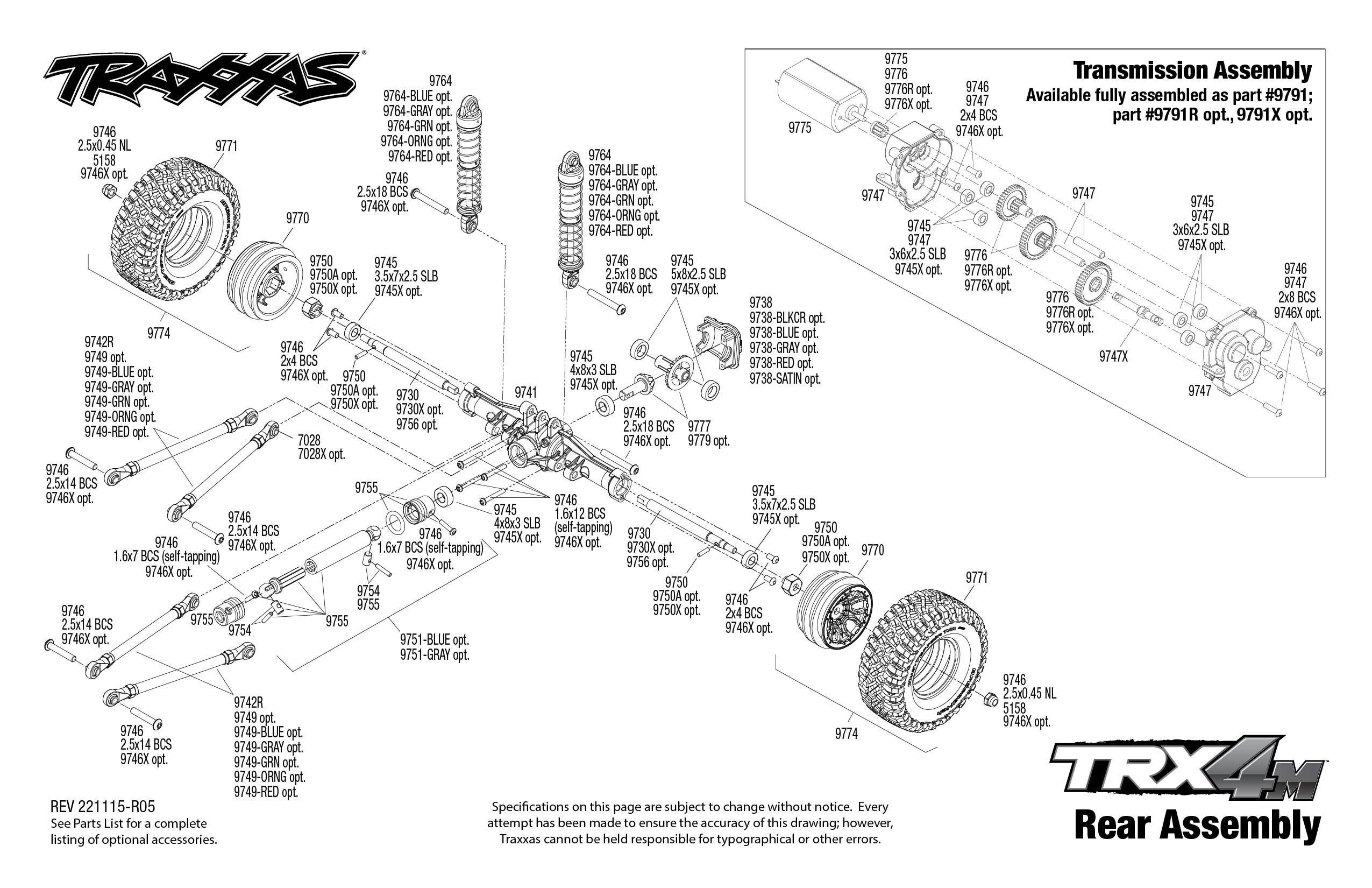 Rear Assembly Exploded View