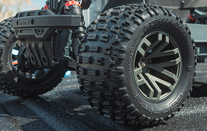 dBOOTS FORTRESS MT VENTED TIRES for the Arrma Granite Mega 665 Monster Truck